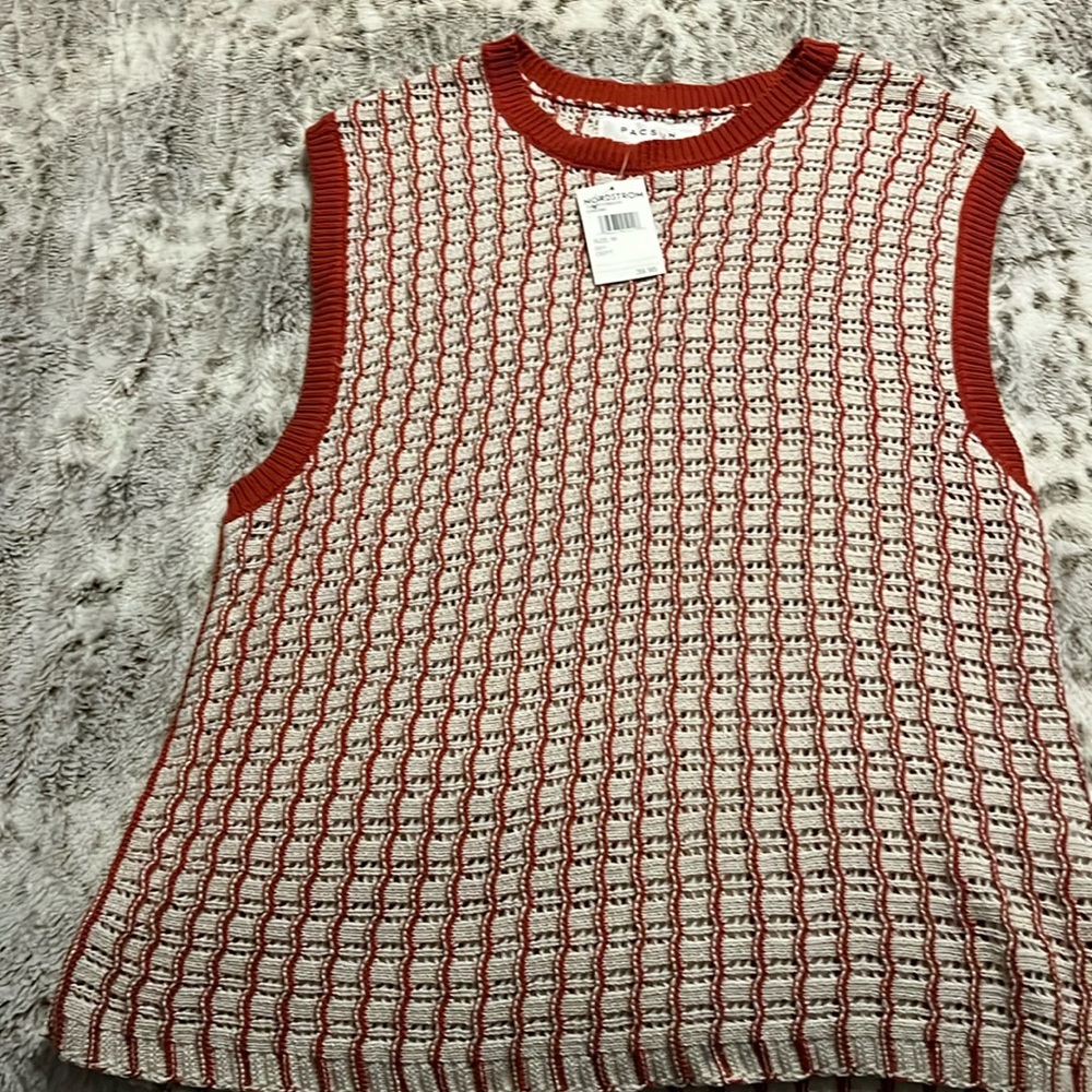 Pacsun Men Crocheted Vest Size M